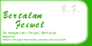 bertalan feiwel business card